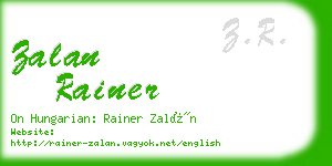zalan rainer business card